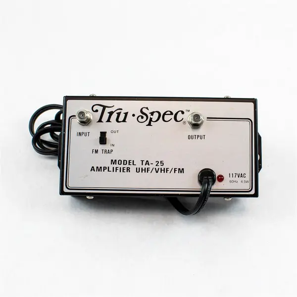 Tru-Spec TA-25 TV Antenna Amplifier UHF VHF FM