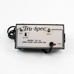 Tru-Spec TA-25 TV Antenna Amplifier UHF VHF FM