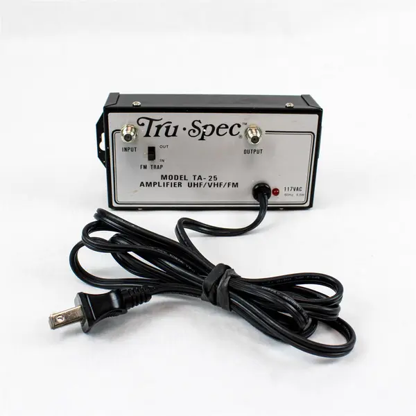 Tru-Spec TA-25 TV Antenna Amplifier UHF VHF FM