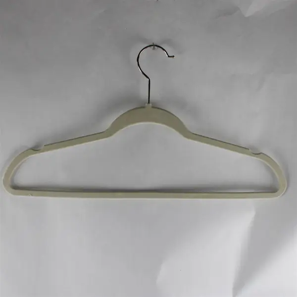 Lot of 11 Off-White Beige Felt Clothes Hangers