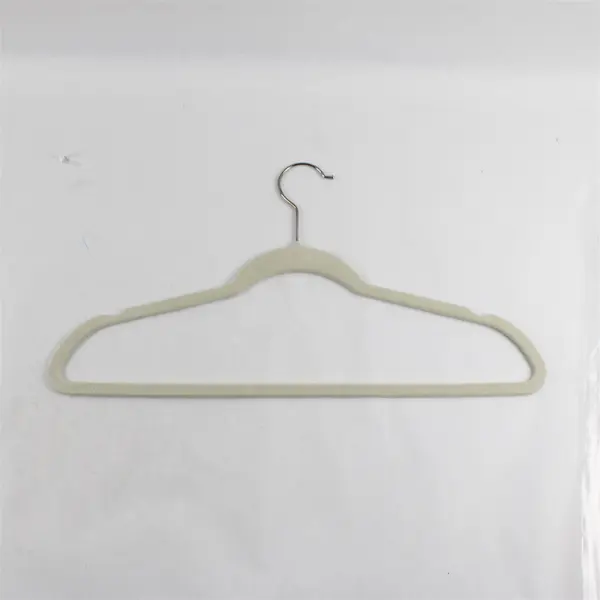 Lot of 11 Off-White Beige Felt Clothes Hangers