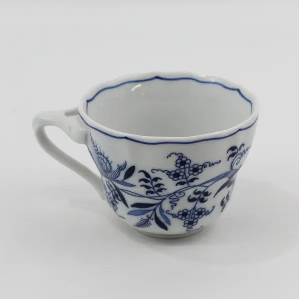 Vintage Blue Danube Blue Onion Porcelain Tea Cup Japan Rectangle Stamp