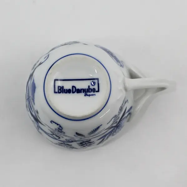 Vintage Blue Danube Blue Onion Porcelain Tea Cup Japan Rectangle Stamp
