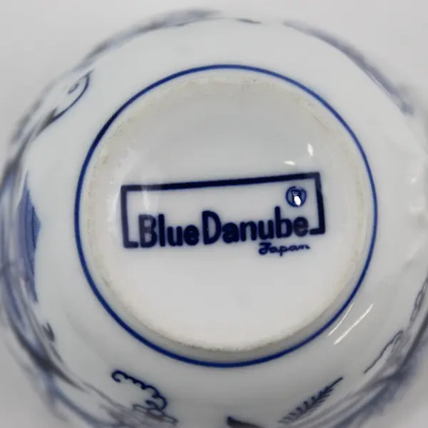 Vintage Blue Danube Blue Onion Porcelain Tea Cup Japan Rectangle Stamp