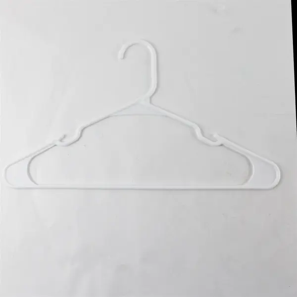 Lot of 10 White Plastic Clothes Hangers Closet Storage