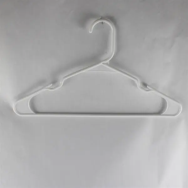 Lot of 10 White Plastic Clothes Hangers Closet Storage