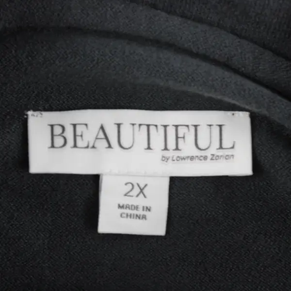 BEAUTIFUL by Lawrence Zarian Women's Turtleneck Sweater Charcoal Size 2X