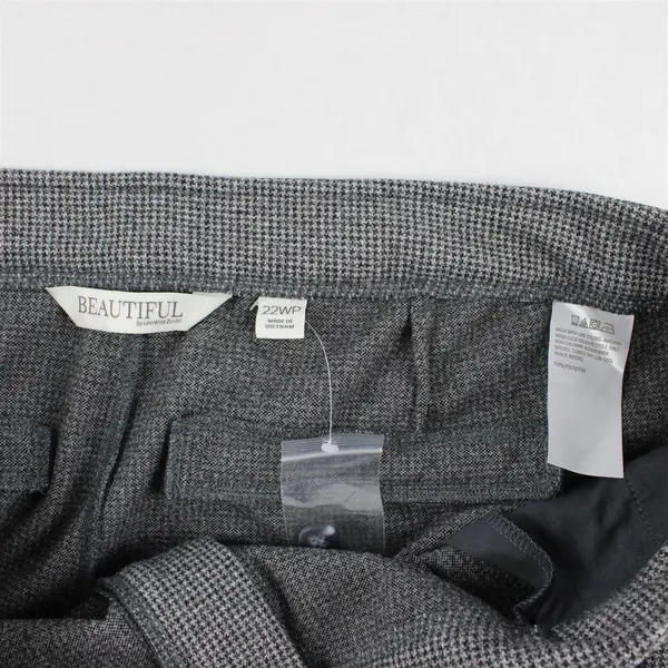 Beautiful By Lawrence Zarian Gray Patterned Dress Pants Size 22WP