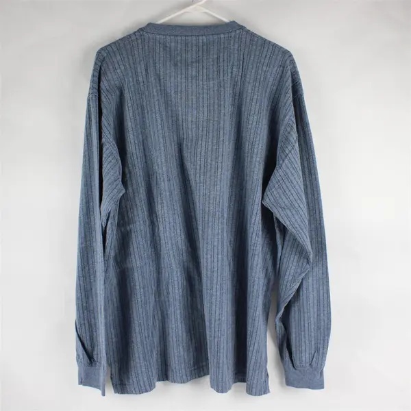 Vintage 90s Basic Equipment Henley Long Sleeve Striped Shirt Men's XL