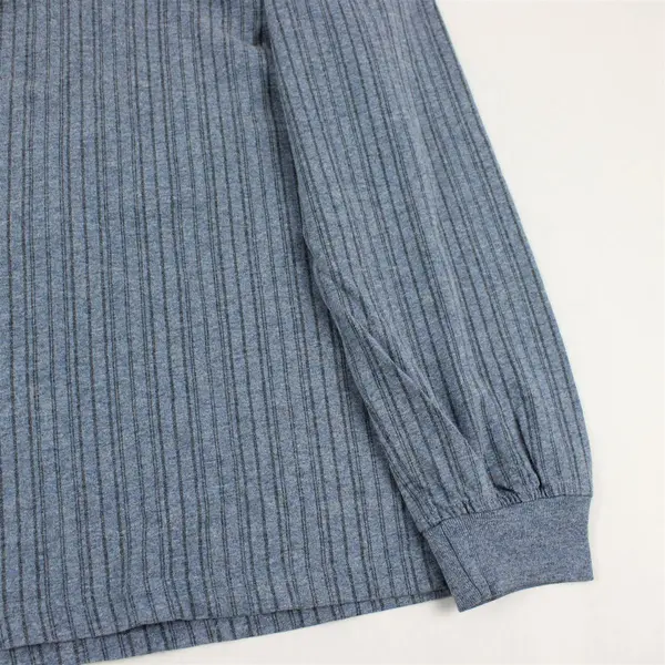 Vintage 90s Basic Equipment Henley Long Sleeve Striped Shirt Men's XL