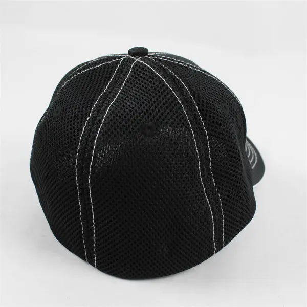 Pacific Headwear Cochran Black Mesh-Back Trucker Hat 455M SM-MED 6 7/8-7 3/8