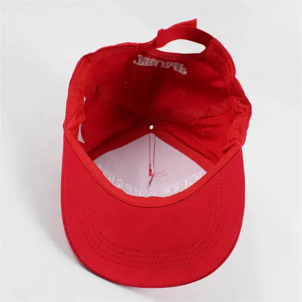 Make America Great Again Trump Red Baseball Cap with American Flag Patch