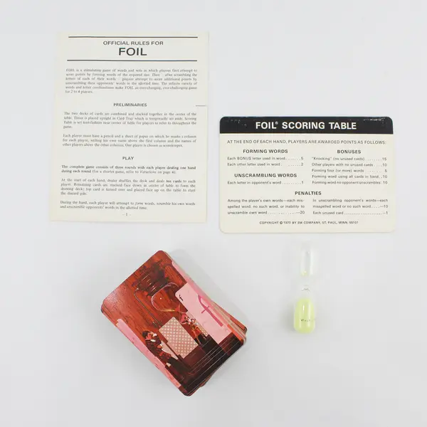 1970 3M Company FOIL Card Game of Words And  Wits