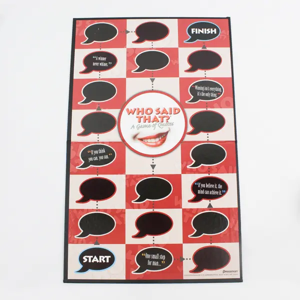 2003 Pressman Toy Corp Who Said That? A Game Of Quotes Board Game
