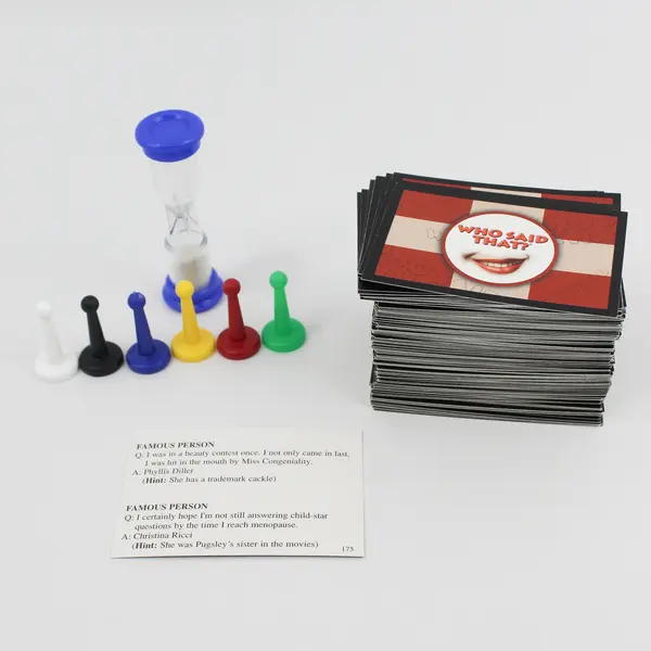 2003 Pressman Toy Corp Who Said That? A Game Of Quotes Board Game