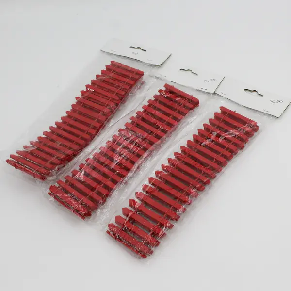 Lot of 3 Red Wood Christmas Village Picket Fences NIP