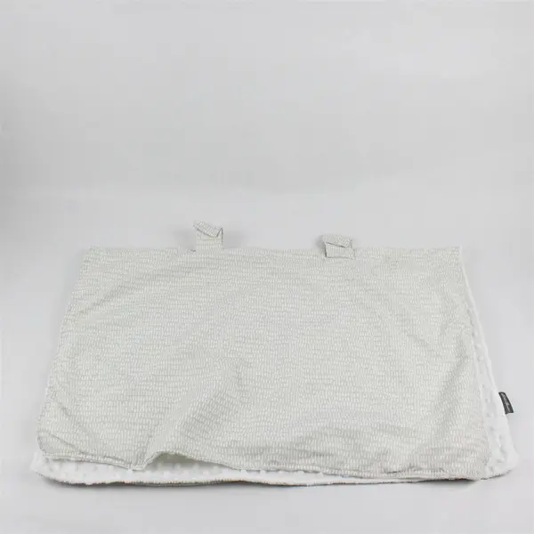 Eddie Bauer Plush Car Seat Cover Gray White Baby Blanket