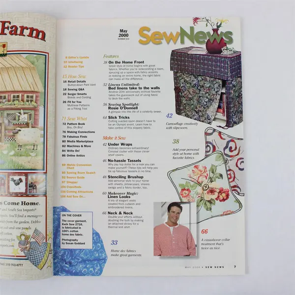 Sew News Magazine May 2000 Featuring Style at Home Decorating with Fabric Good