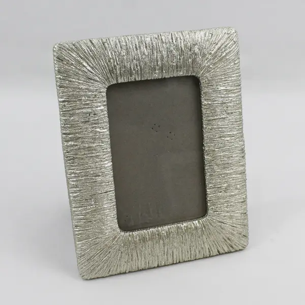 Nicole Miller 3.5x5.5 Carved Silver Metal Ornate Heavy Photo Frame