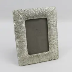 Nicole Miller 3.5x5.5 Carved Silver Metal Ornate Heavy Photo Frame