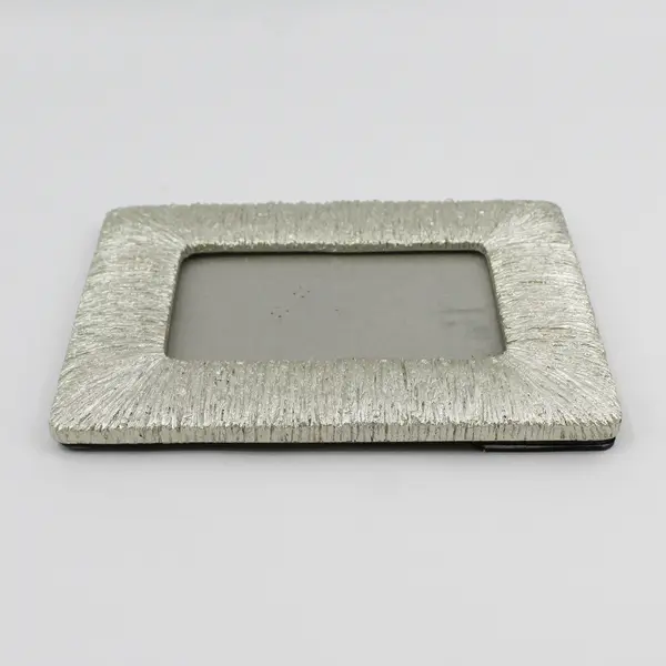 Nicole Miller 3.5x5.5 Carved Silver Metal Ornate Heavy Photo Frame