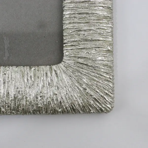 Nicole Miller 3.5x5.5 Carved Silver Metal Ornate Heavy Photo Frame