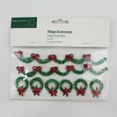 Set Of 8 DEPT 56 Accessory Village Tinsel Trims 52713