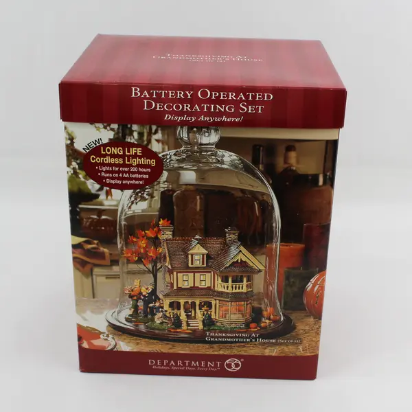 Department 56 2004 Thanksgiving At Grandmother's House Battery Operated Set