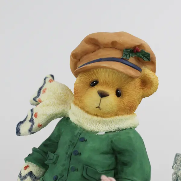 1997 Enesco Cherished Teddies - JAMES Going My Way W/ Sled by Priscilla Hillman 