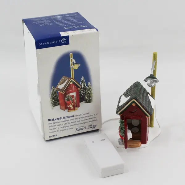 1999 Dept 56  Snow Village Backwoods Outhouse 55036