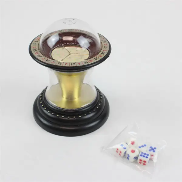 Lucky Games Desktop Battery Operated Roulette Game with Dice