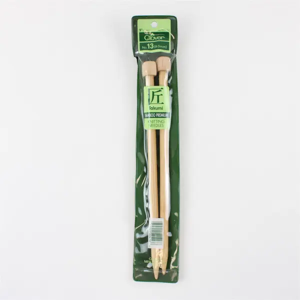 Clover MFG. Co., LTD 9mm Bamboo Takumi Knitting Needles