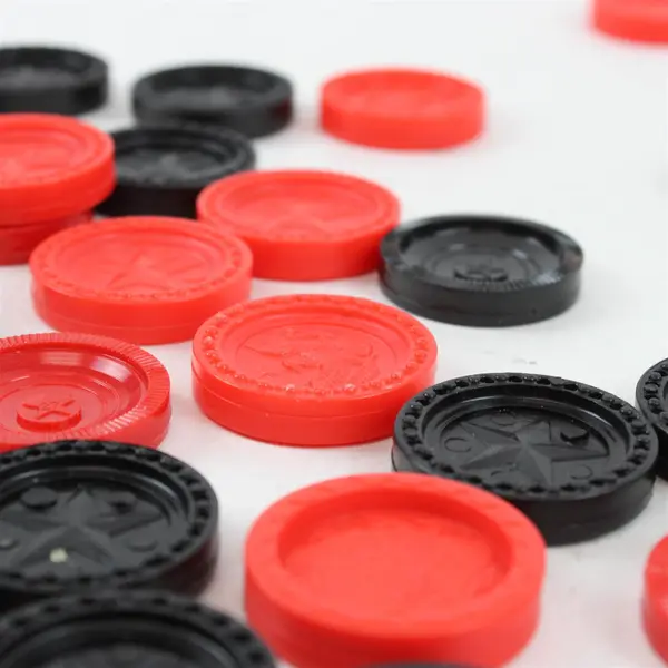 MB Connect Four Replacement Game Pieces Lot of 59 Red Black Plastic
