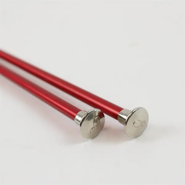 Aluminum Knitting Needles 2 Pairs Blue Sz 6 Boye-Marked Red Sz 8 Used
