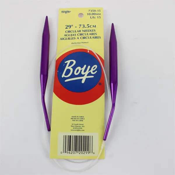 Boye 29" Purple Aluminum Circular Knitting Needles Size US 15