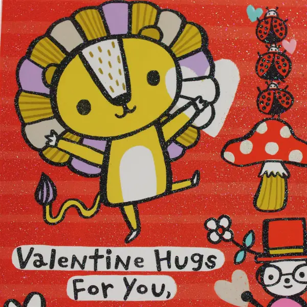 Hallmark Cute Sparkly Valentine's Day Card for Grandson UNUSED