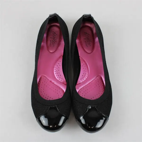 Dexflex Sport Womens Danika Black Slip-On Flats 7.5