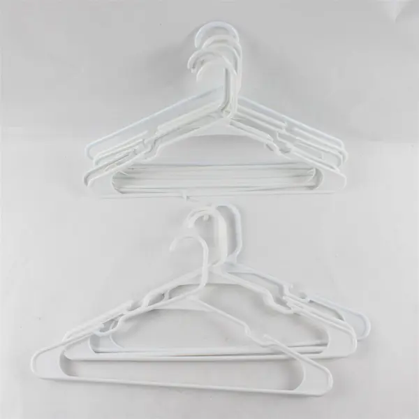 Lot of 10 White and Off-White Clothes Hangers FLAWED
