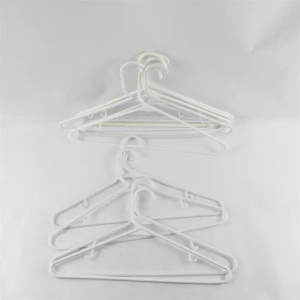 Lot of 10 White and Off-White Clothes Hangers FLAWED