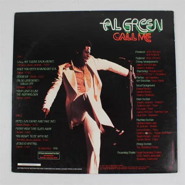 Al Green Call Me 12" Vinyl Record