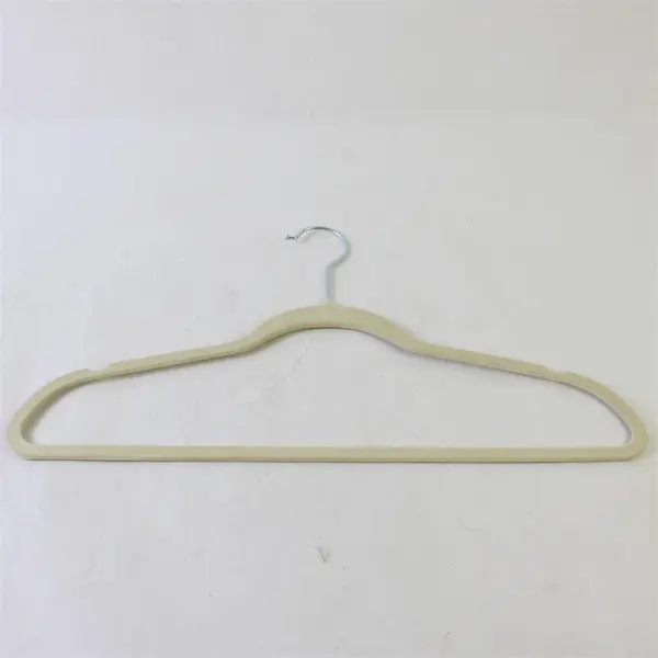 Lot of 10 Off-White Beige Felt Clothes Hangers