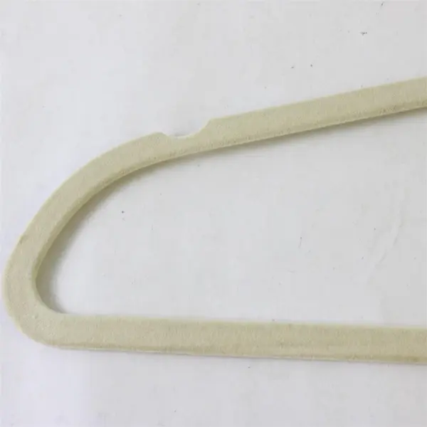 Lot of 10 Off-White Beige Felt Clothes Hangers