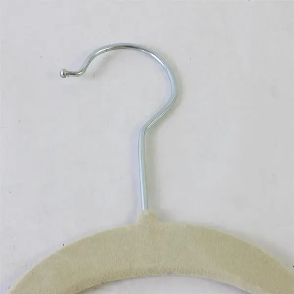 Lot of 10 Off-White Beige Felt Clothes Hangers