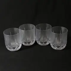 Set of 4 Frosted Acrylic Old fashioned Glasses 3.5"