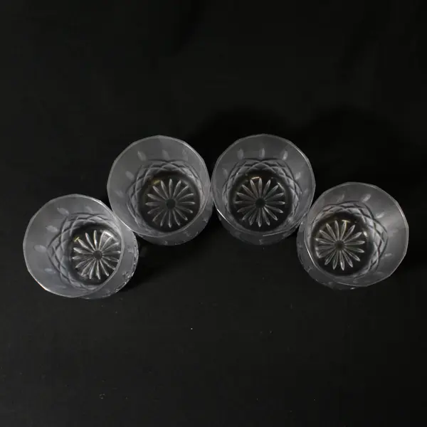 Set of 4 Frosted Acrylic Old fashioned Glasses 3.5"
