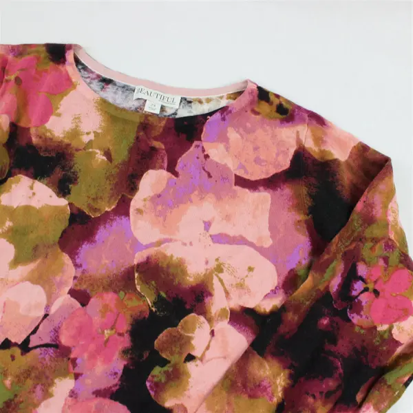 BEAUTIFUL by Lawrence Zarian Women's Floral Printed Sweater Size 2X