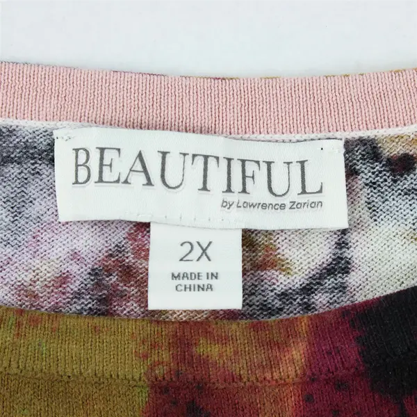 BEAUTIFUL by Lawrence Zarian Women's Floral Printed Sweater Size 2X