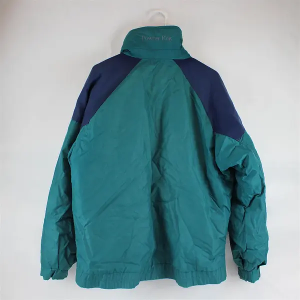 1990s Vintage Columbia Men's M Teal and Blue Powder Keg 3-in-1 Ski Jacket 