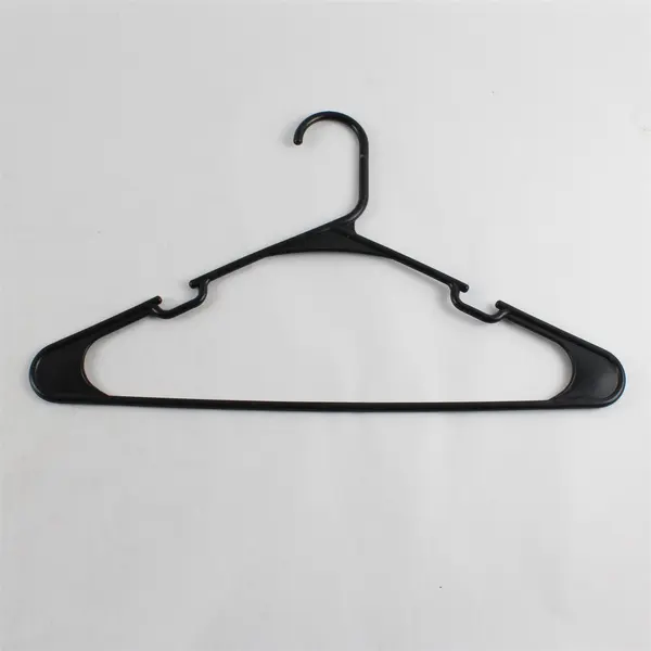 Lot of 10 Black Plastic Clothes Hangers Closet Storage