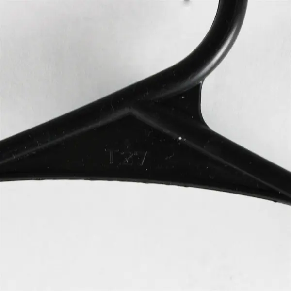 Lot of 10 Black Plastic Clothes Hangers Closet Storage